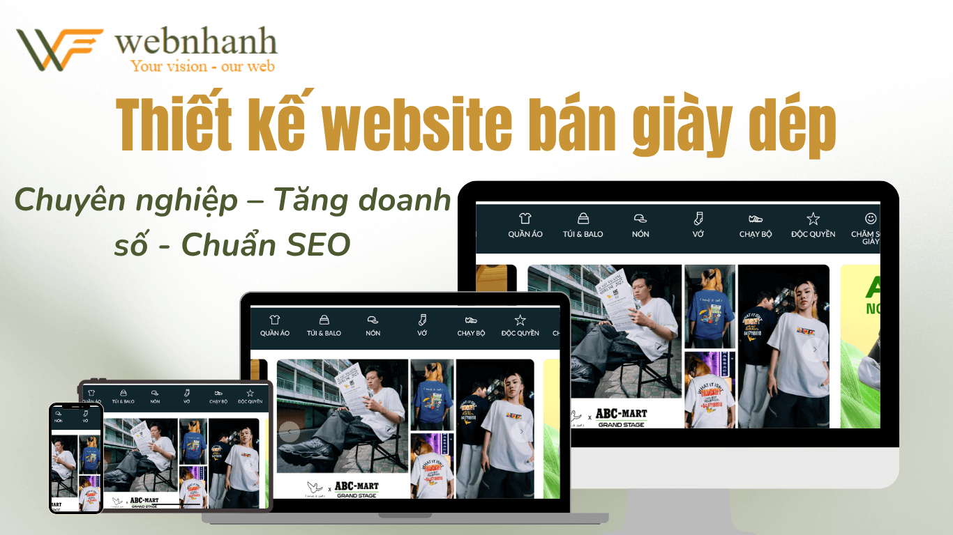 banner thiết kế website bán giày dép