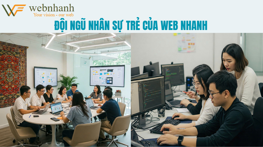 Đội ngũ nhân sự trẻ của Web Nhanh