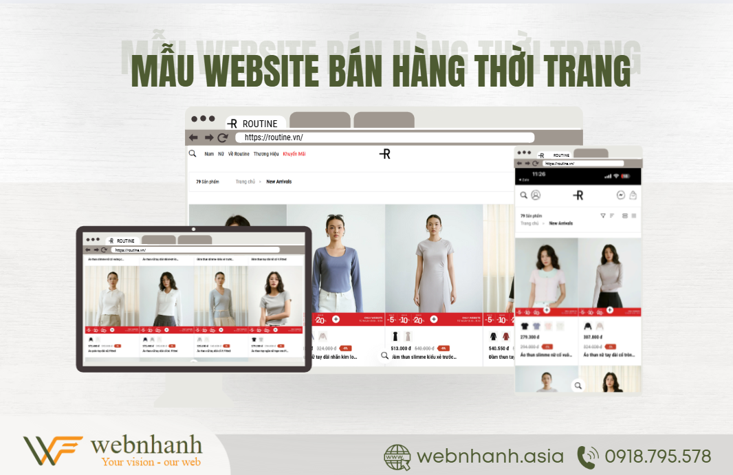 Mẫu website bán hàng thời trang