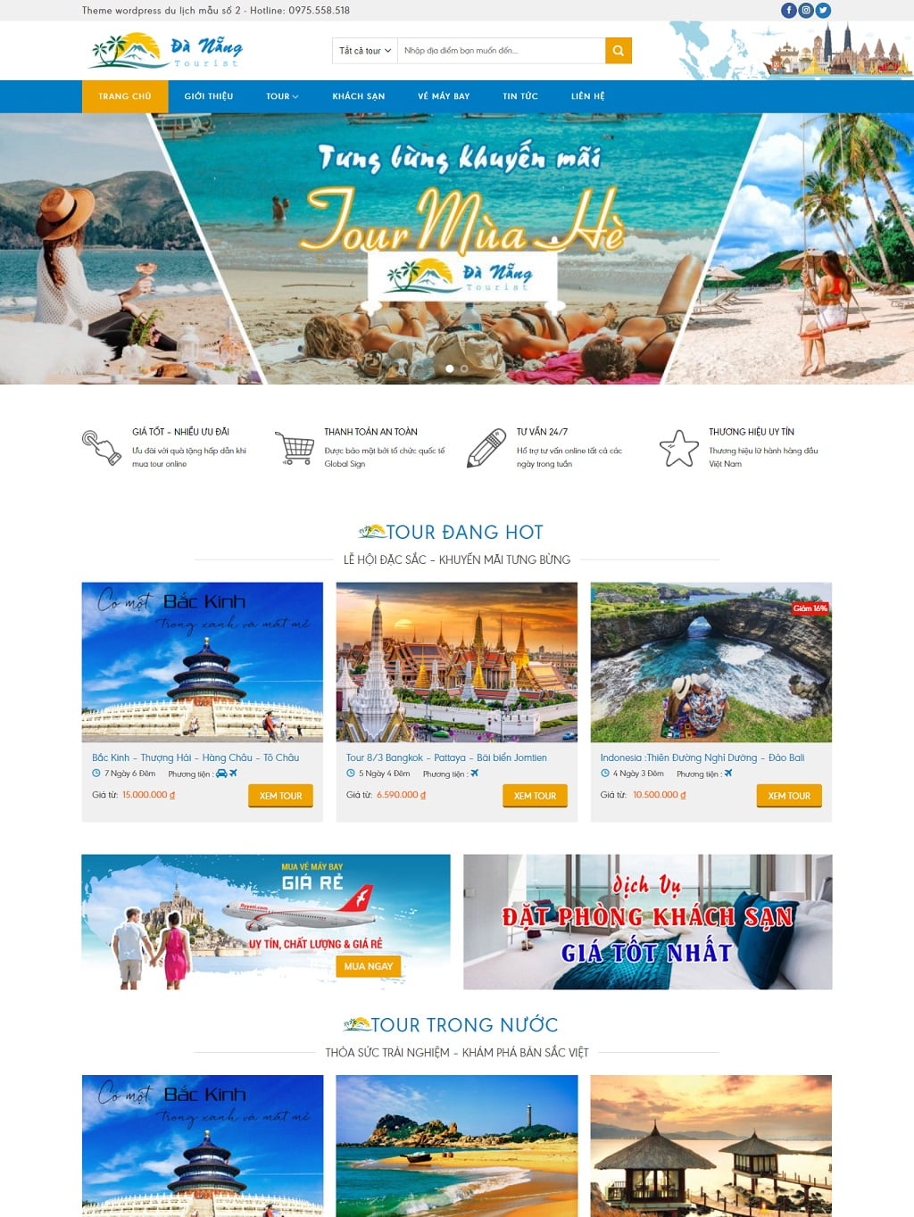 Thiết kế website du lịch