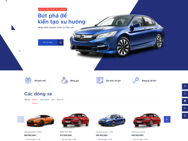 Thiết Kế Web Mua Bán Ô tô