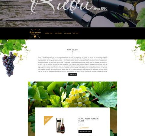 Mẫu Web Bán Rượu