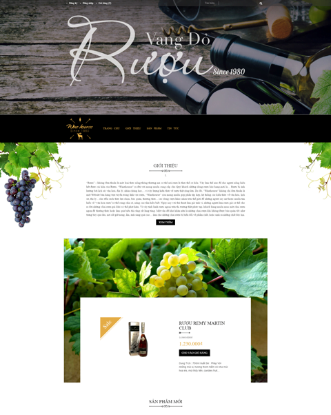 Mẫu Web Bán Rượu