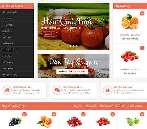 Mẫu Web Siêu thị Mini