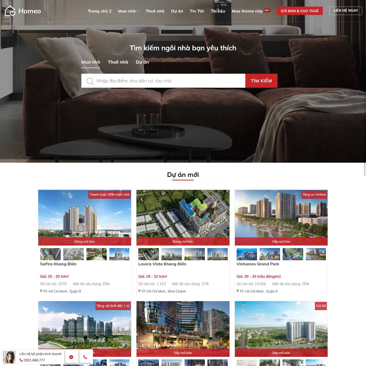 Website Bất Động Sản Mới 2023