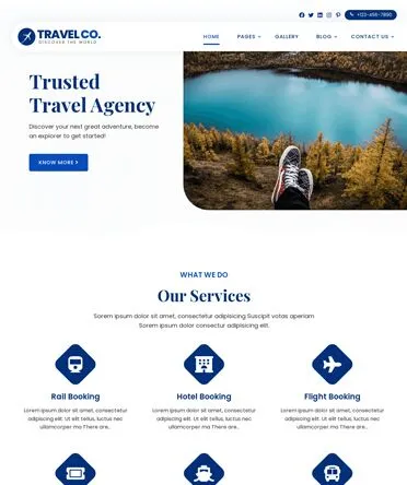 Mẫu website tour du lịch 2024